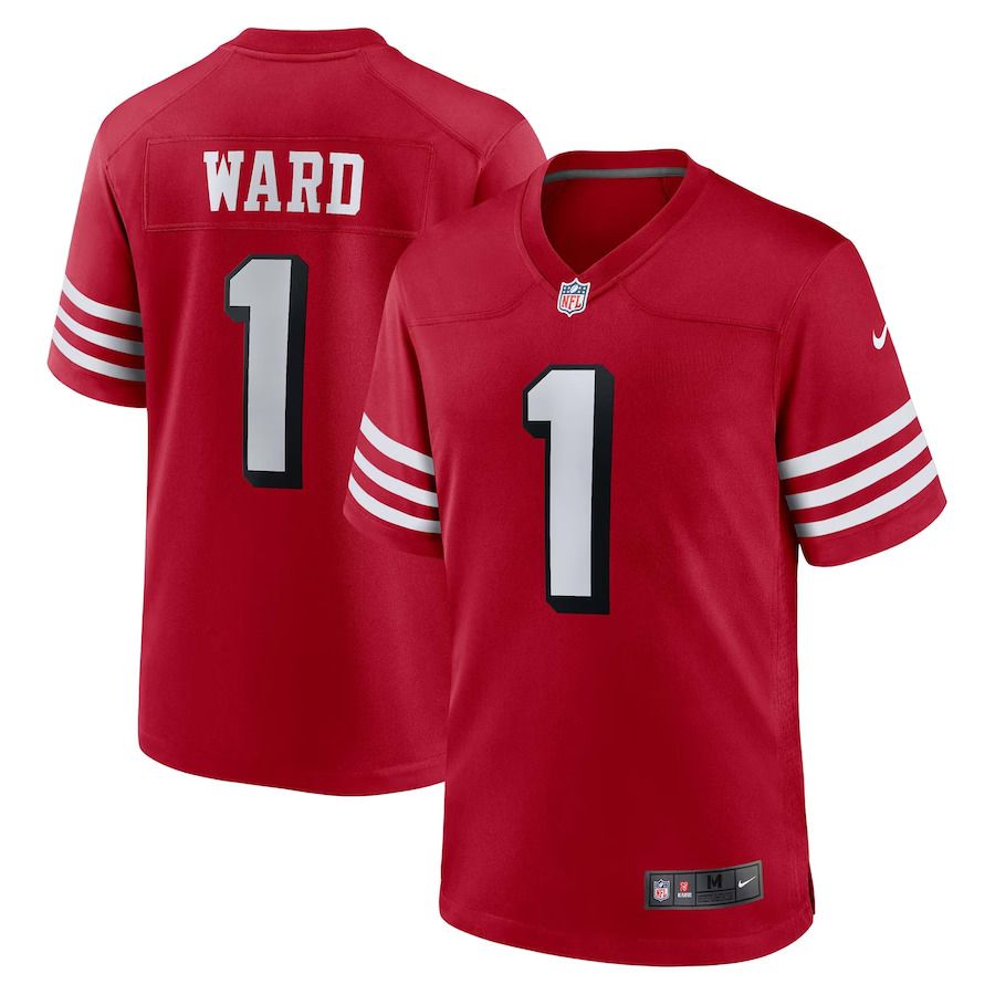 Men San Francisco 49ers 1 Jimmie Ward Nike Scarlet Alternate Game NFL Jersey